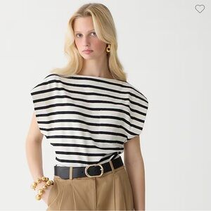 NWT J. Crew Boatneck Muscle T-shirt in Mariner Cotton L